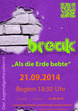 break - Jugendgottesdienst, besonderer Gottesdienst, Wölmersen, Rheinland-Pfalz