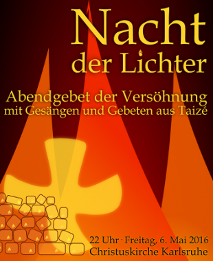 Nacht der Lichter, besonderer Gottesdienst, Christuskirche Karlsruhe, Baden-Württemberg