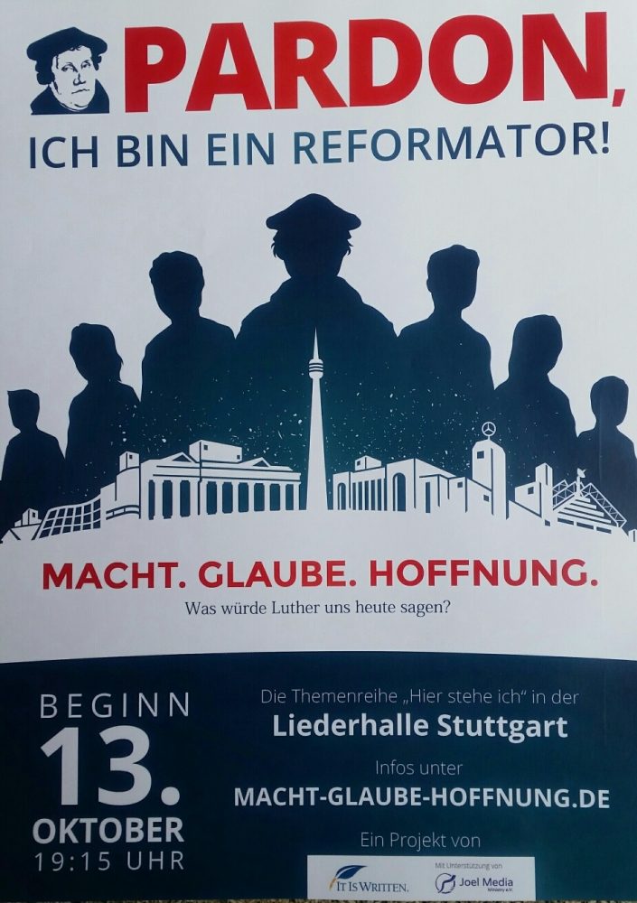 HIER STEHE ICH! - Was LUther heute sagen würde - - Großveranstaltung - Stuttgart