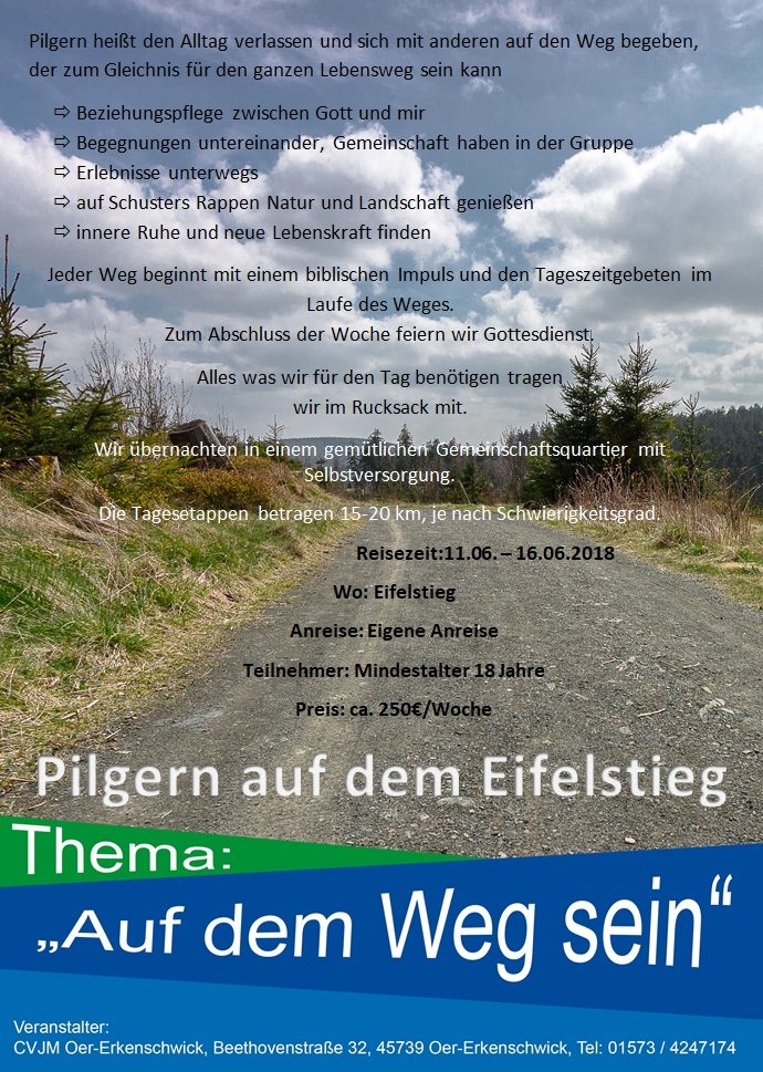 Pilgerwoche auf dem Eifelsteig - Kleines oder selbst organisiertes Event - Eifel