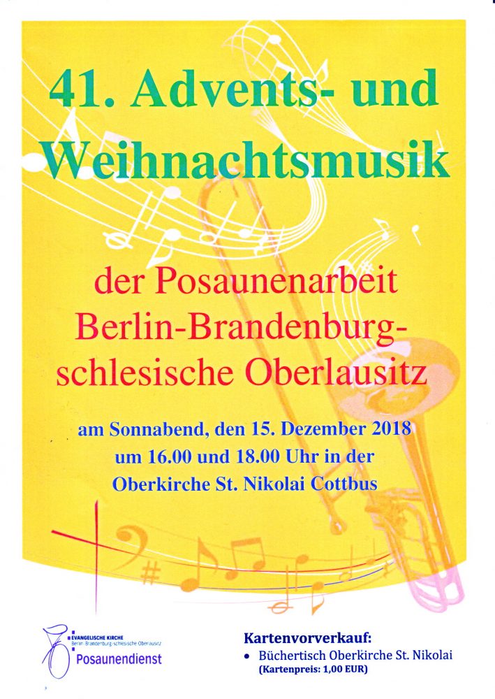 41. Advents- und Weihnachtsmusik - besonderer Gottesdienst - Oberkirche St. Nikolai Cottbus