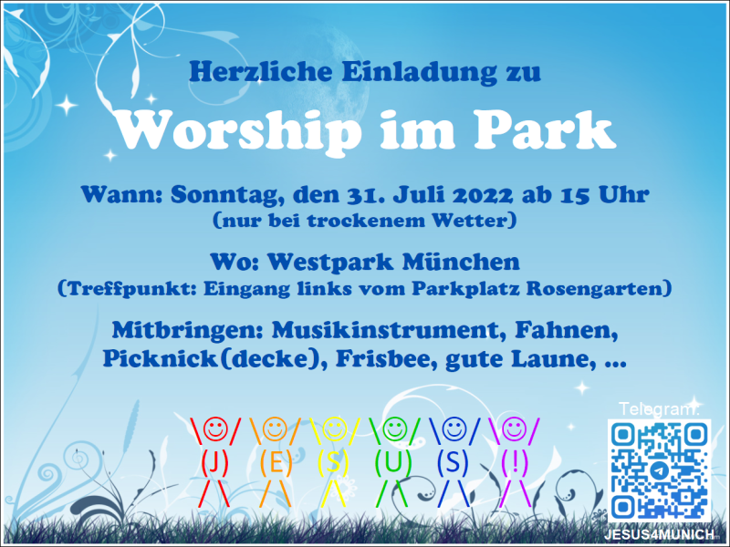 Worship im Park - Kleines oder selbst organisiertes Event - München