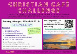 Christian Café Challenge goes to Chiemsee am Samstag, den 03. August 2024, Gruppenevent, Cheimsee, Bayern