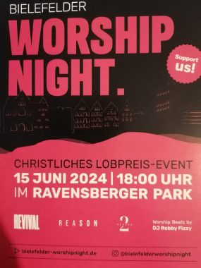 Open air Worship night der Evangelischen Allianz, Konzert, Bielefeld, Nordrhein-Westfalen