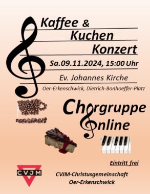 Kaffee & Kuchen Konzert mit dem „Online-Chor“ aus Oer-Erkenschwick, Konzert, Oer-Erkenschwick, Nordrhein-Westfalen