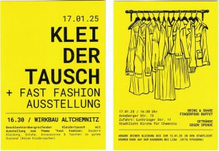 Kleidertausch + Fast Fashion Ausstellung im Wirkbau Chemnitz 17.01.2025 16:30 Uhr, Sonstiges, Chemnitz, Sachsen